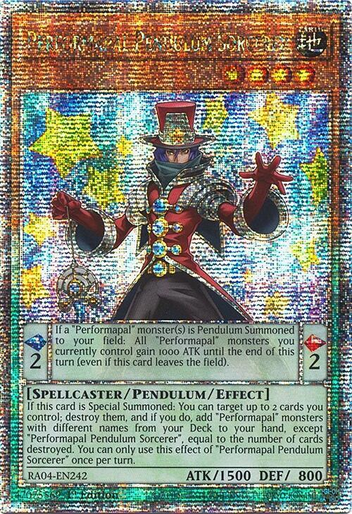Performapal Pendulum Sorcerer - RA04-EN242 - (Quarter Century Secret Rare) - 1st Edition